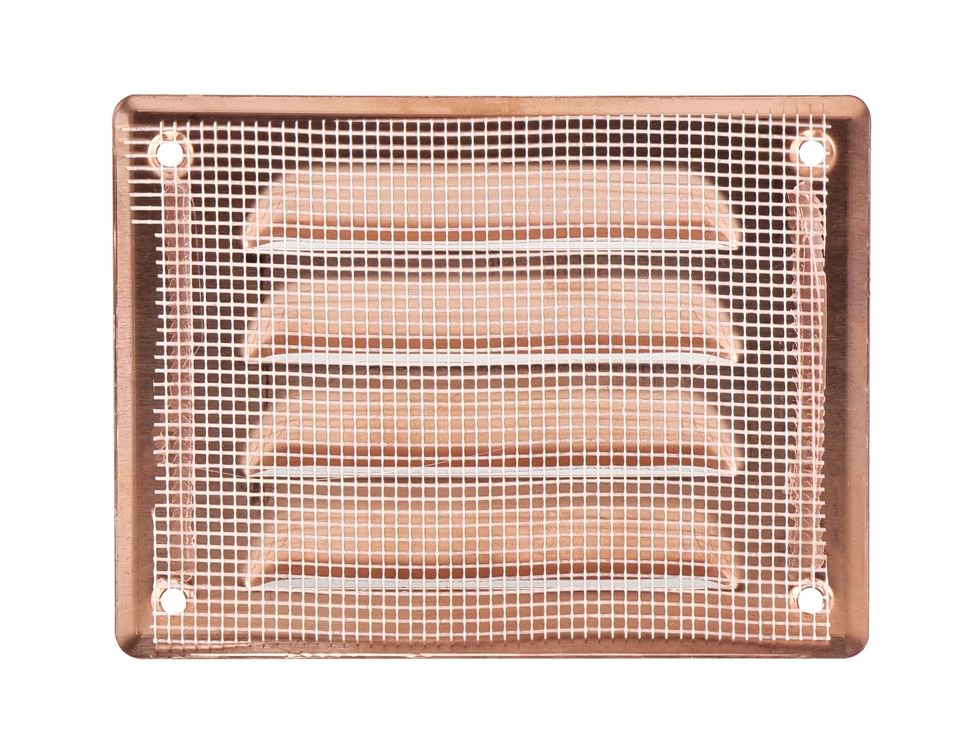 Metal Air Vent Grille Cover with Insect Mesh - Ventilation Cover (140x105mm / 5.5x4'', Copper)