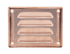 Metal Air Vent Grille Cover with Insect Mesh - Ventilation Cover (140x105mm / 5.5x4'', Copper)