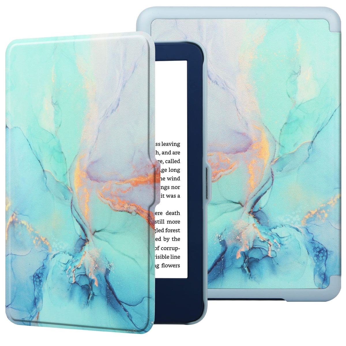 HGWALP Case for 6 inches All-New Kindle 11th Generation 2022 Release Only, Folio Ultra Slim PU Leather Cover with Auto Sleep and Wake, Protective Case for Kindle 2022-Marble Blue