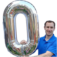 MATTHEW BALLOONS Alphabet Balloon Birthday Party Celebration Large 40 Inch Wedding Function Silver (Letter O)