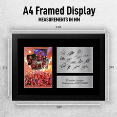 HWC Trading FR A4 Liverpool Premier League Champions 2019/2020 Gifts Printed Signed Autograph Pictures for Football Fans and Supporters - A4 Framed