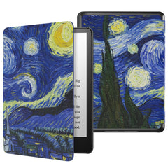 MoKo Case for 6.8 inches Kindle Paperwhite (11th Generation-2021) and Kindle Paperwhite Signature Edition, Light Shell Cover with Auto Wake/Sleep for Kindle Paperwhite 2021 E-Reader, Starry Night Blue