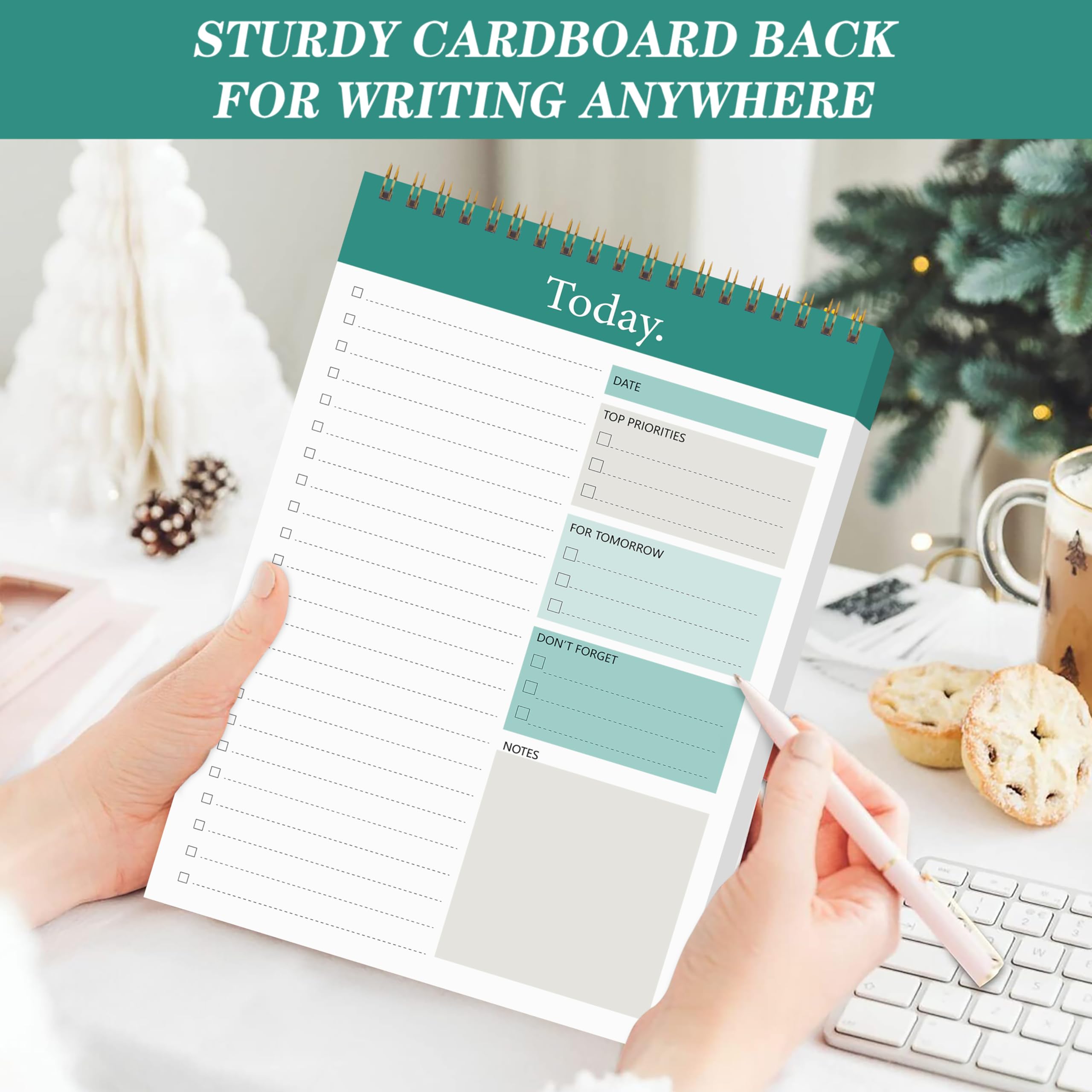 To Do List Pad - Daily Planner Notepad 52 Pages Task Planner, 6.5 inches x 9.8 inches To Do List Notebook with Checklist Productivity Planning Pad Perfect for Work Office Home