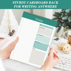 To Do List Pad - Daily Planner Notepad 52 Pages Task Planner, 6.5 inches x 9.8 inches To Do List Notebook with Checklist Productivity Planning Pad Perfect for Work Office Home