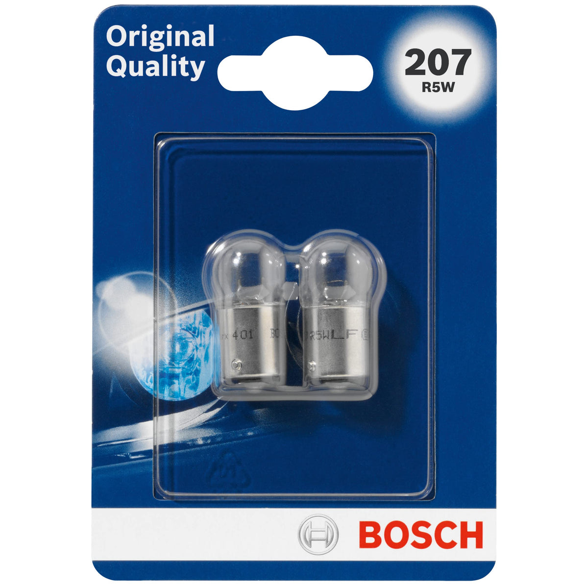 Bosch 207 (R5W) Original equipment Car Light Bulbs - 12 V 5 W BA15s - 2 Bulbs, White