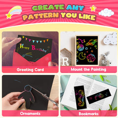 3 4 5 6 7 8 9 10 Year Old Girls Gifts, Unicorn Gifts for Girls Age 3-10 Scratch Art for Kids Girls Birthday Presents Girls Toys Age 3-10 Gifts for 3-10 Year Old Girls Toys for 3-10 Year Old Girls Boys