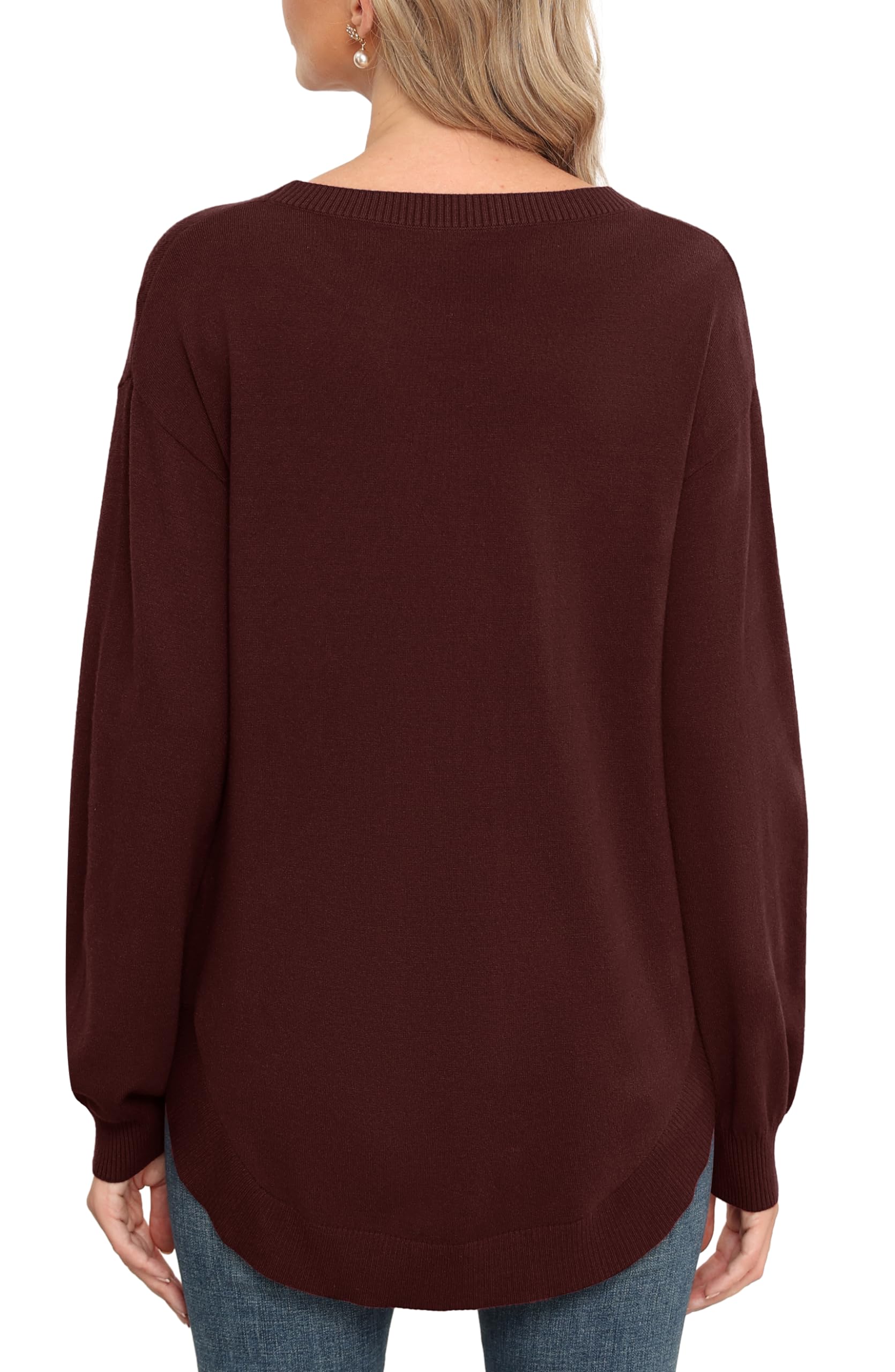 GRECERELLE Jumpers for Women UK Sale (Wine Red, S)