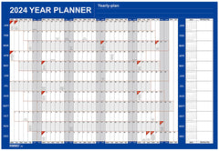 2024 Year Planner Calendar 2024 Family Planner Wall Planner from Jan. 2024 to Dec. 2024, 22.8 inches x 33.5 inches Thick Paper Wall Calendar for Home Office Organiser Planner (2024Blue)