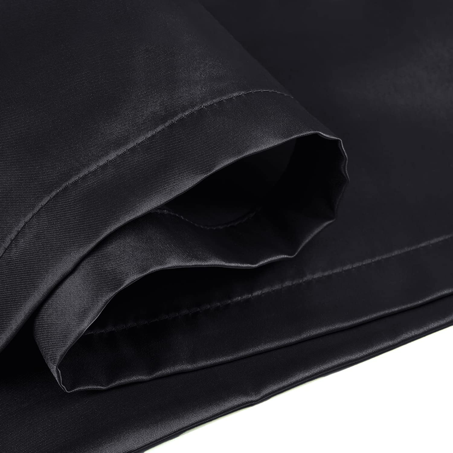 Yorkshire Bedding Satin Pillow Cases 2 Pack – Luxurious Black Pillowcases For Hair and Skin Standard Size with Envelope Closure Hypoallergenic 50 x 75 cm