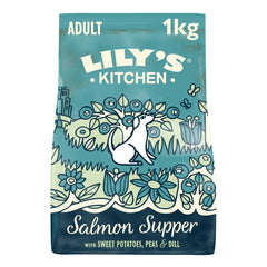 Lily’s Kitchen Made with Natural Ingredients Adult Dry Dog Food Salmon Supper Balanced Nutrition 1kg Bag