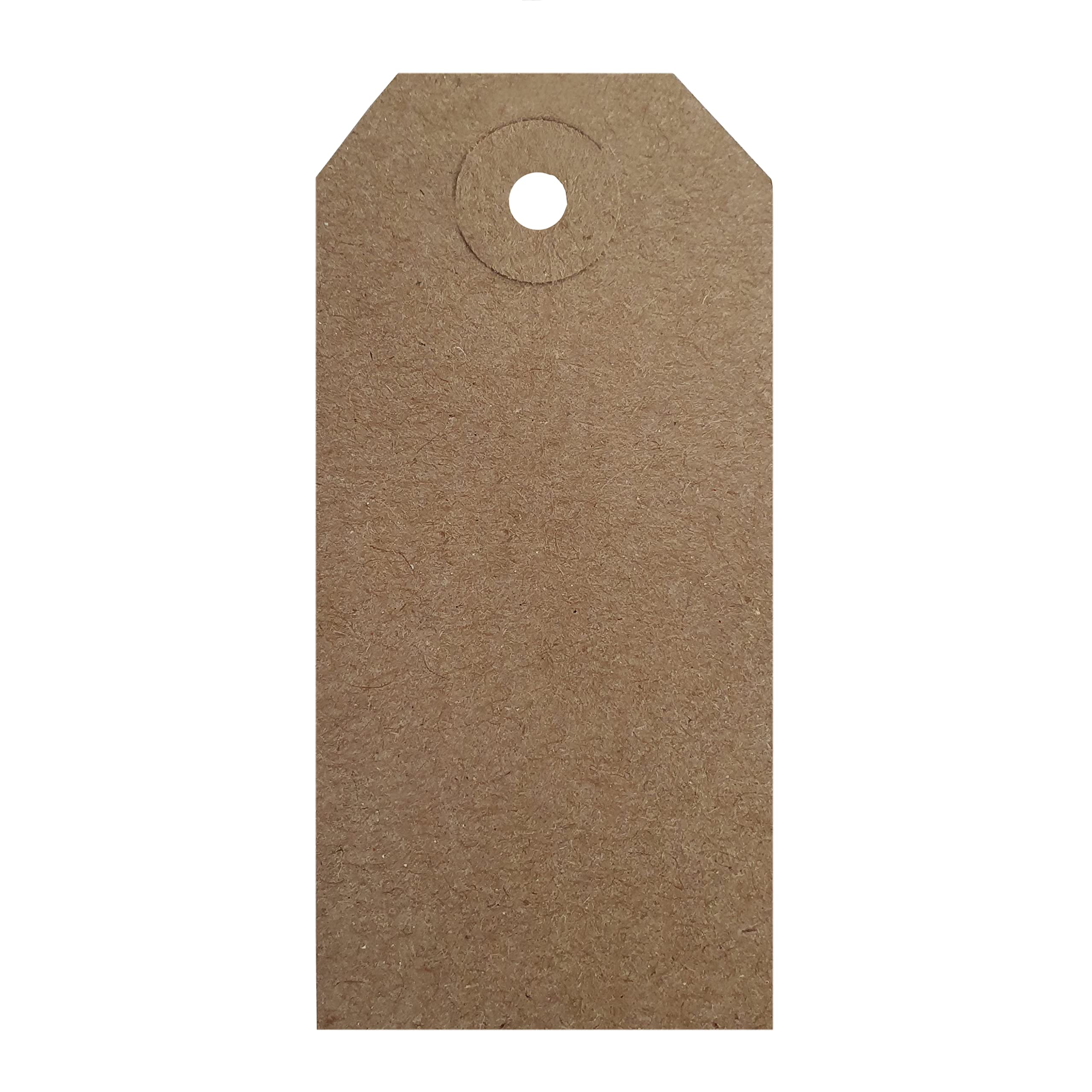 Swift Strung Tags Brown Reinforced Card Clothing Parcel Label String Hanging Gift Swing Tickets Kraft Hang Price Labelling 83mm x 41mm (Pack of 100)