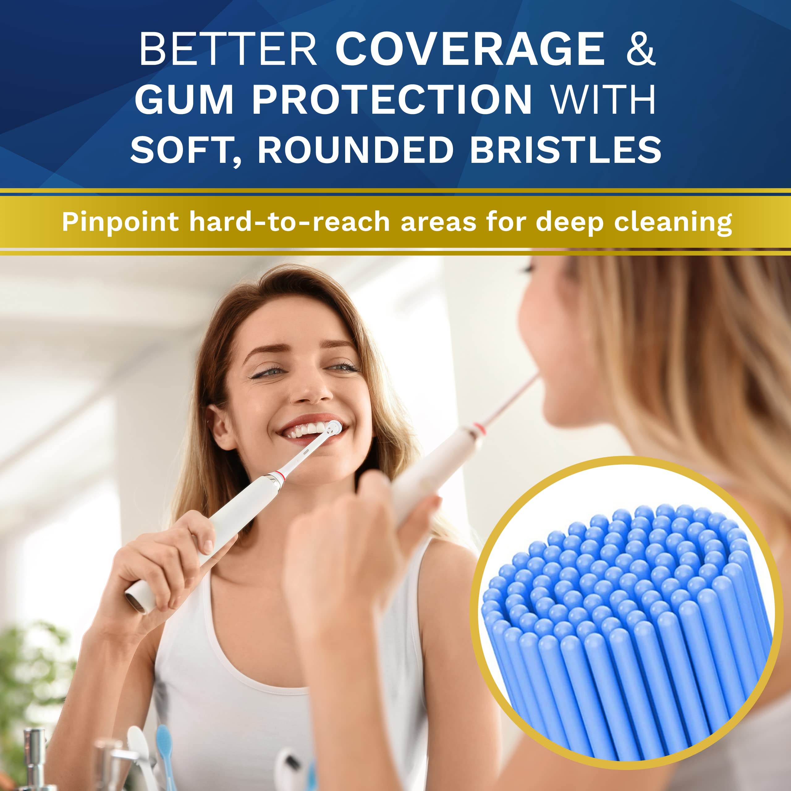 Aster Replacement Electric Toothbrush Heads, Compatible with Braun Oral B Toothbrush Heads, 16 Pack of Compatible Oral B Toothbrush Head