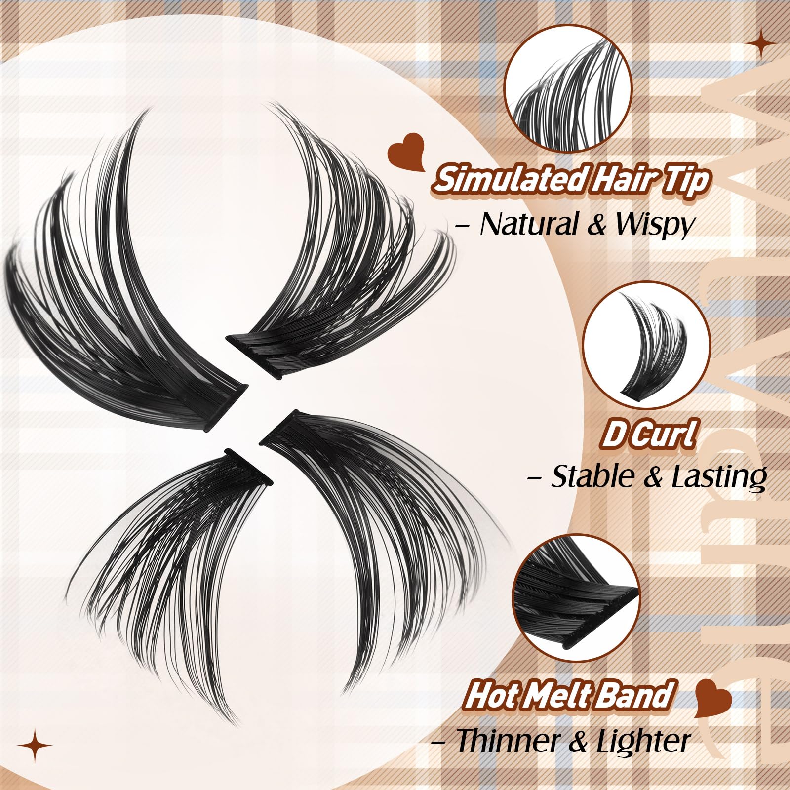 wtvane Thick Individual Eyelashes 80Dand100D Cluster Lashes 324PCS False Eyelashes Clusters D Curl Wispy Lashes Individual Cluster 10-18MM Fluffy Lash Extensions (80Dand100D-0.07D-10-18MIX-324PCS)