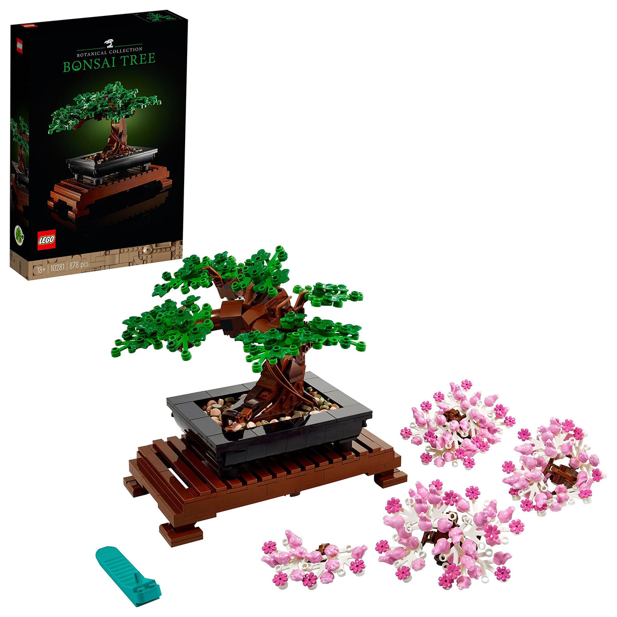 LEGO 10281 Icons Bonsai Tree Set for Adults, Plants Home Décor Set with Flowers, DIY Projects, Relaxing Creative Activity Gift Idea for Women, Men, Her & Him, Botanical Collection