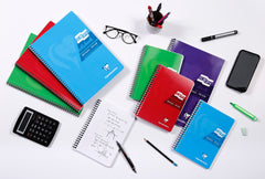 Clairefontaine Europa - Ref 5805Z Wirebound Notebooks, Hardwearing Bright and Glossy Covers, 180 Lined Sheets, A4 size and Micro-Perforated Pages, Red Cover