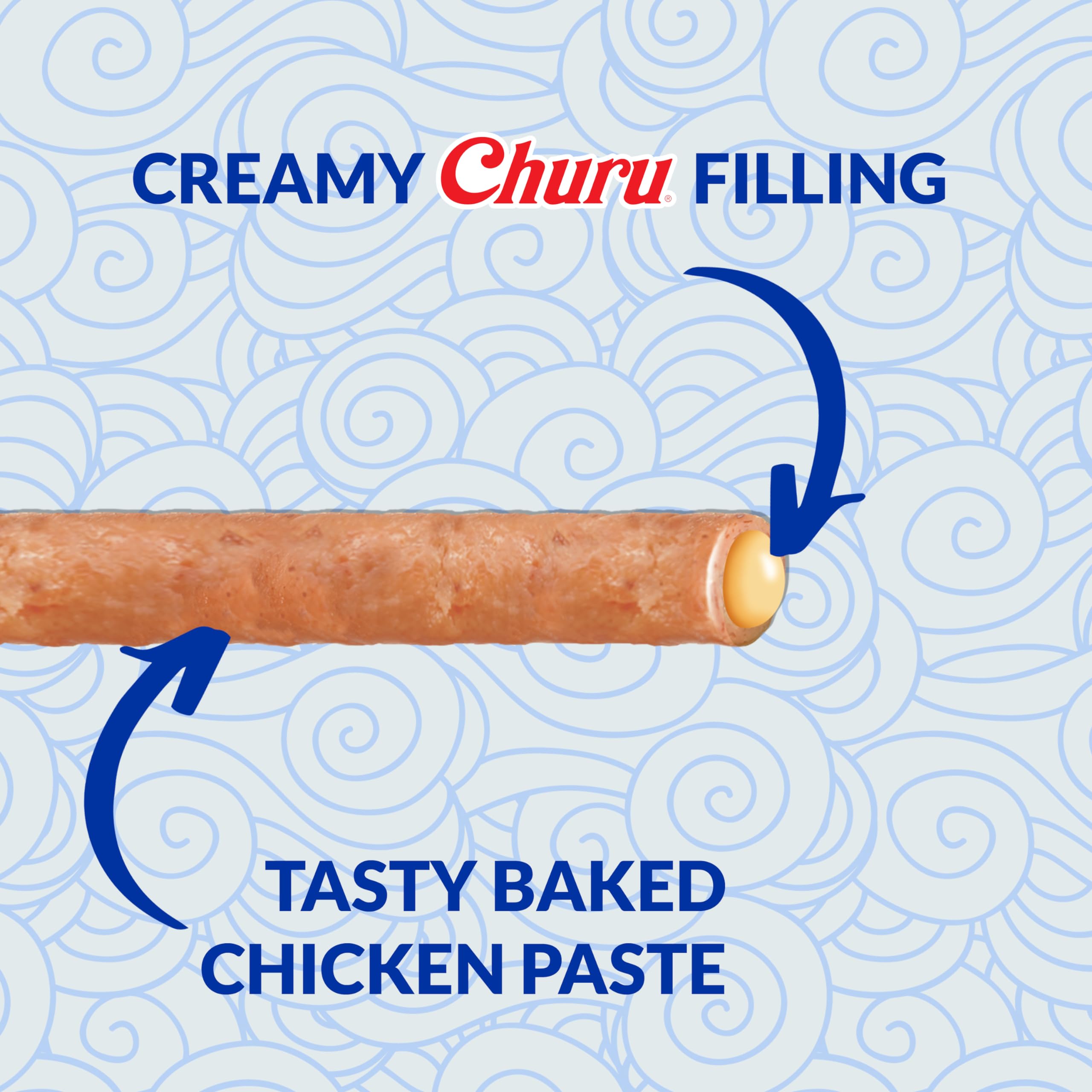 Ciao Churu Rolls by INABA Cat Treat - Chicken, Tuna & Scallop Flavour (4 x 10g) / Crispy Sticks with Creamy Filling Cat Treat, Delicious & Healthy Snack, Hand Feeding, Natural, Grain Free