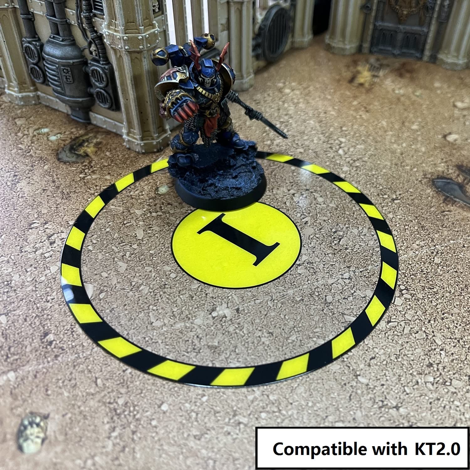 Jucoci Objective Point Markers 6PCS Set Objective Marker Compatible with WH40K KT Wargame (Miniature Not Included) (V2)