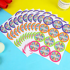 VEYLIN Thank You Stickers,120 Pieces Colourful Party Stickers with Thank You for Coming to My Party Stickers for Birthday Party