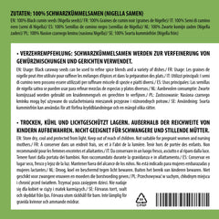 Whole black cumin (250g, 8.8 oz), Nigella seeds, Kalonji, 100% natural black cumin seeds, natural black caraway seeds without additives, vegan