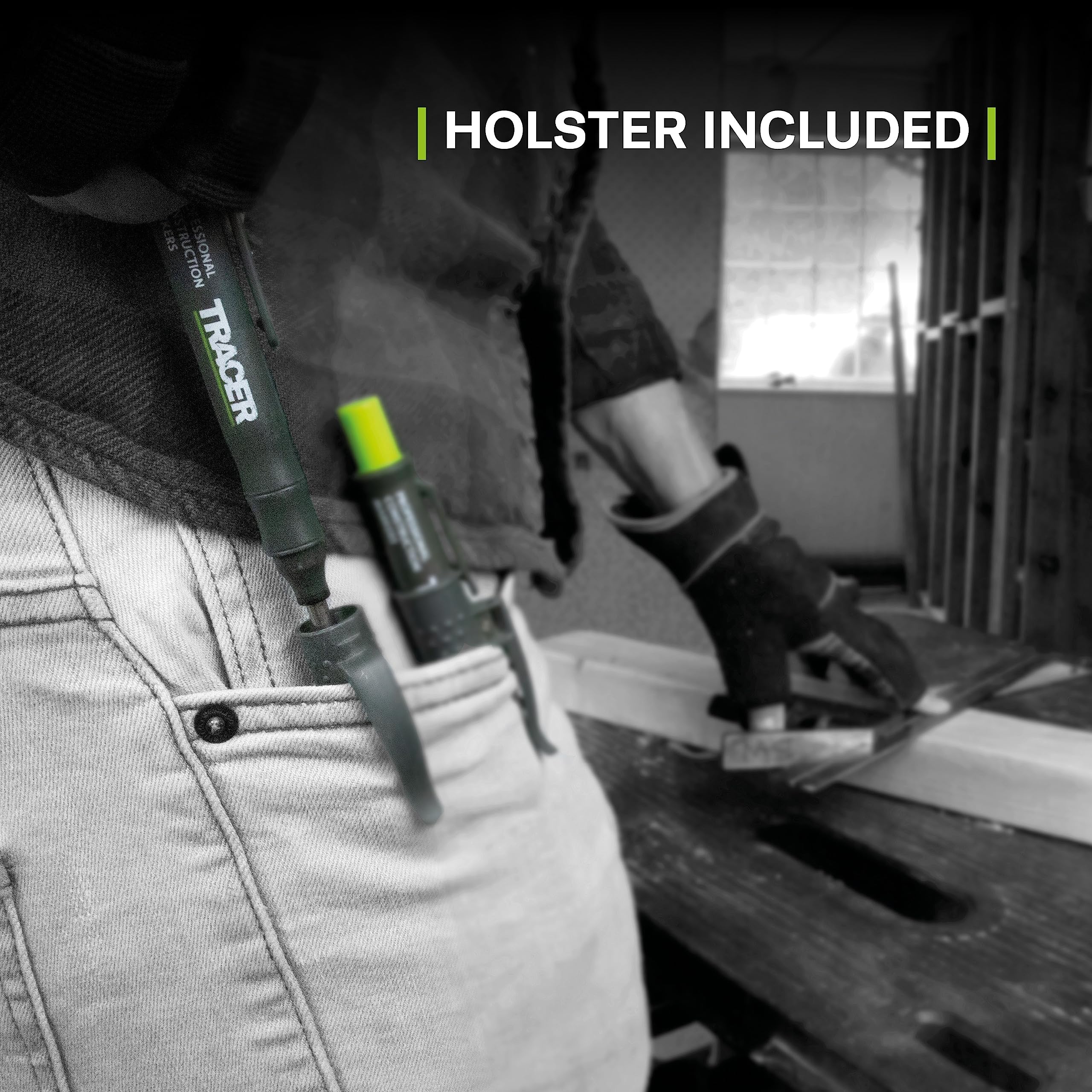 Tracer Marking Kit - Deep Hole Pencil, ALH1 Lead set and 2 Clog Free Markers with Holsters