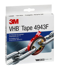 3M VHB 4943193 Adhesive Tape (Film Liner), 19 mm x 3 m, Grey