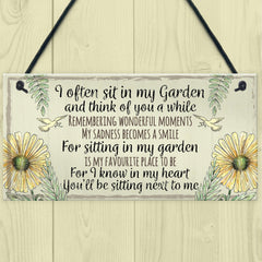 RED OCEAN Garden Plaque Summer House Sign Garden Shed Friendship Mum Nan Memorial Gift