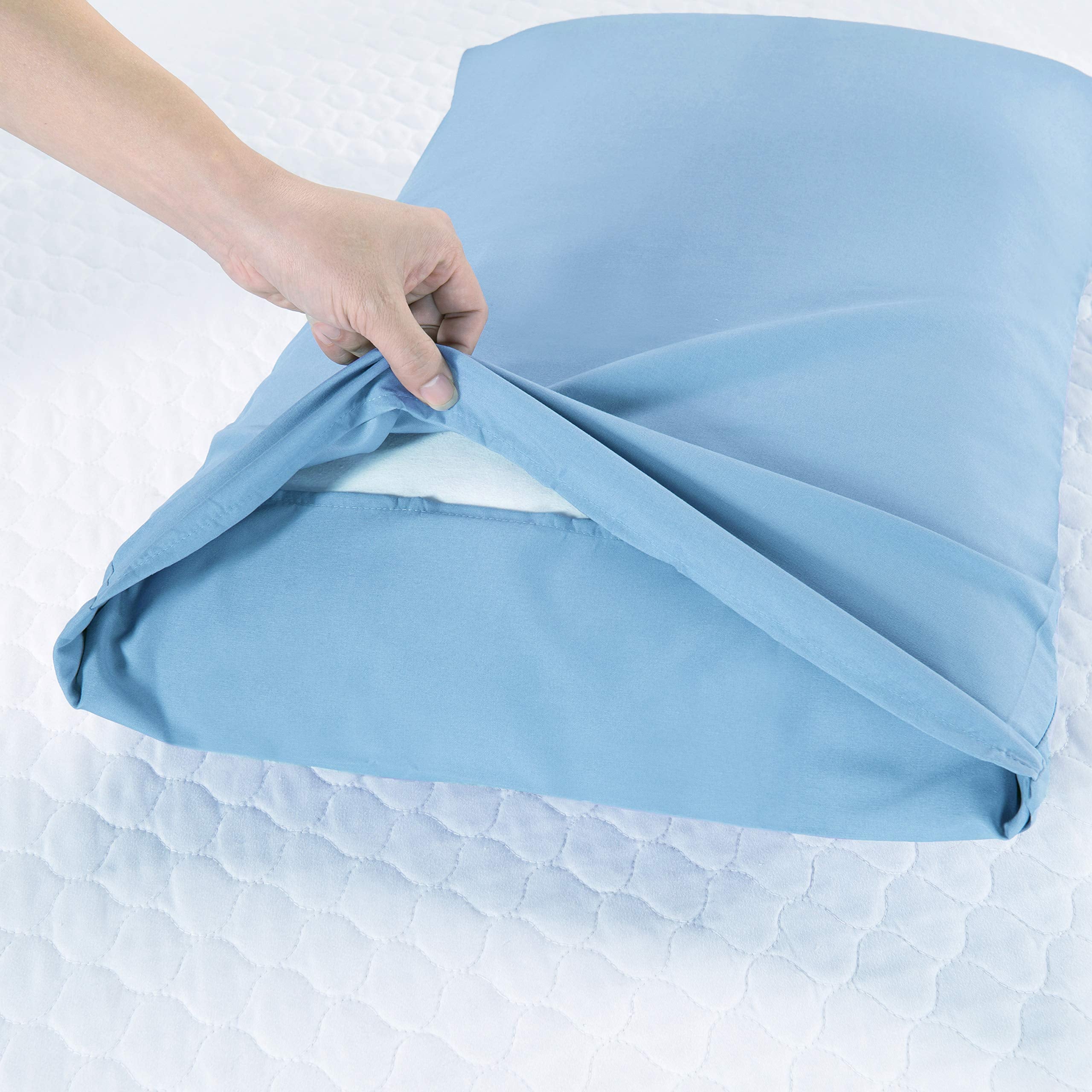 Sonia Moer Super Soft Brushed Microfibre Pillowcases - Non Iron Breathable Hypoallergenic Pillowcases set of 2- Sky Blue