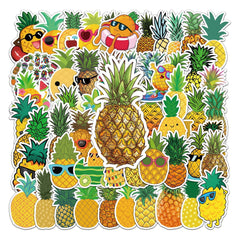 Pineapple Stickers for Laptop (50 PCS),Gift for Children Teens Adults Girl Boys,Waterproof Cute Cartoon Yellow Stickers for Water Bottle,Vinyl Stickers for Journal,Dairy,Scrapbook,Skateboard