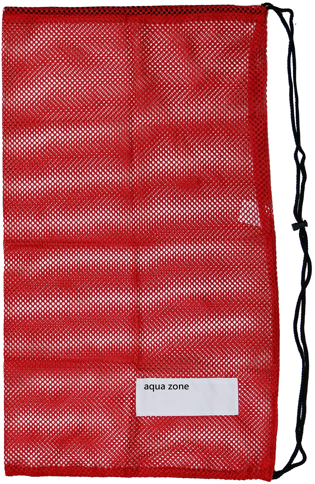 aqua zone Sports Gear Bag Mesh Drawstring Bag for Swimming Beach Diving Travel Gym Red