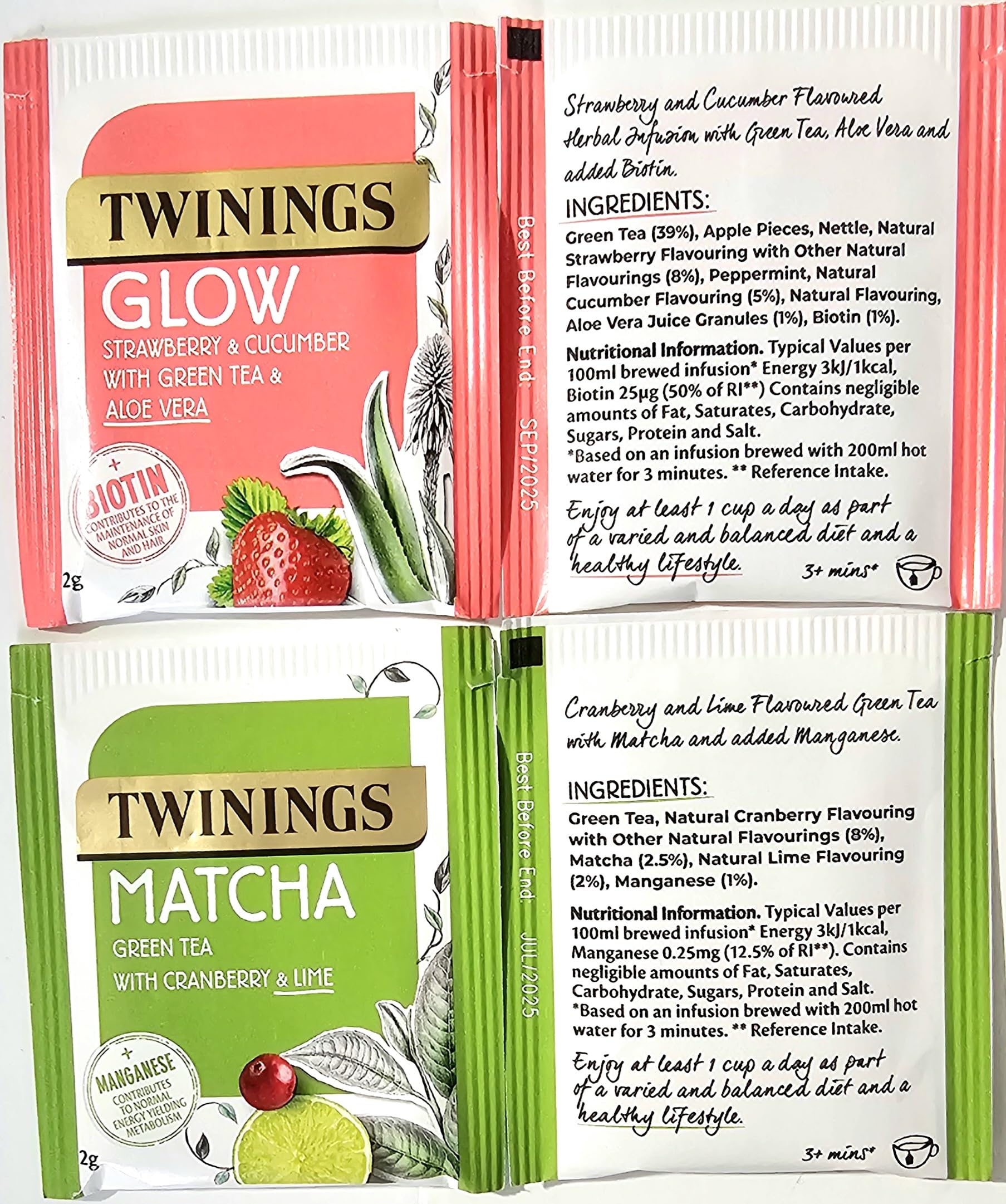 Twinings Superblends,soulfulblends Assortment Fruit Herbal tea Selection Gift Set Total 24, 8 Delicious Flavours 3 Individually Wrapped Tea Bags of Each Flavour Twinings tea bags