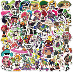 Yangsiw Splatoon Stickers for Teen Kids Water Bottle, 50pcs Cool Shooting Games Decal for Laptop Bike Guitar Luggage Phone Computer Skateboard (Splatoon)