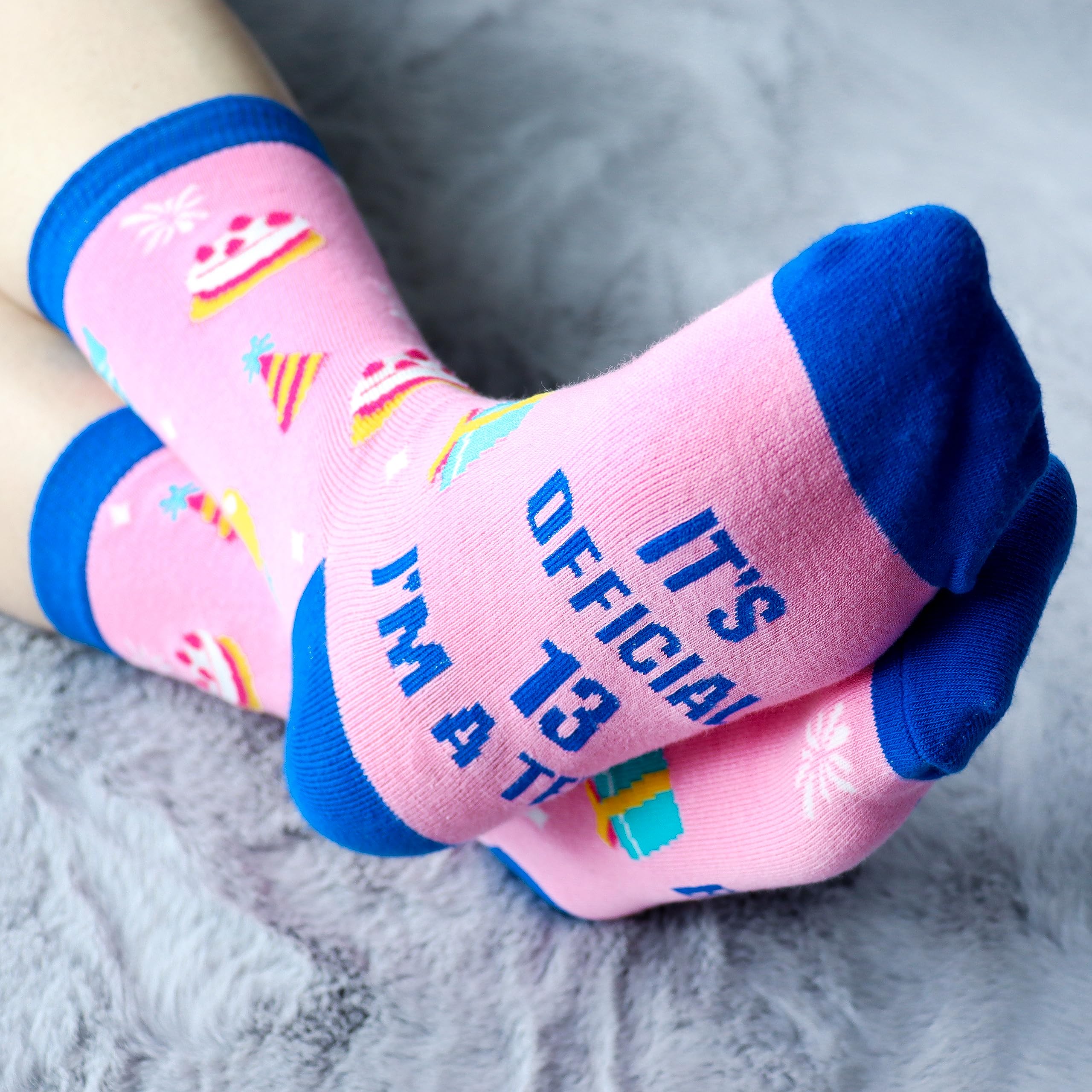 Belloxis 13th Birthday Gifts for Girls Socks Women Teenage Girls Gifts Age 13 Gifts for 13 Year Old Girls Birthday Presents Cosy Socks Cozy Socks Sister Gifts Daughter Gifts