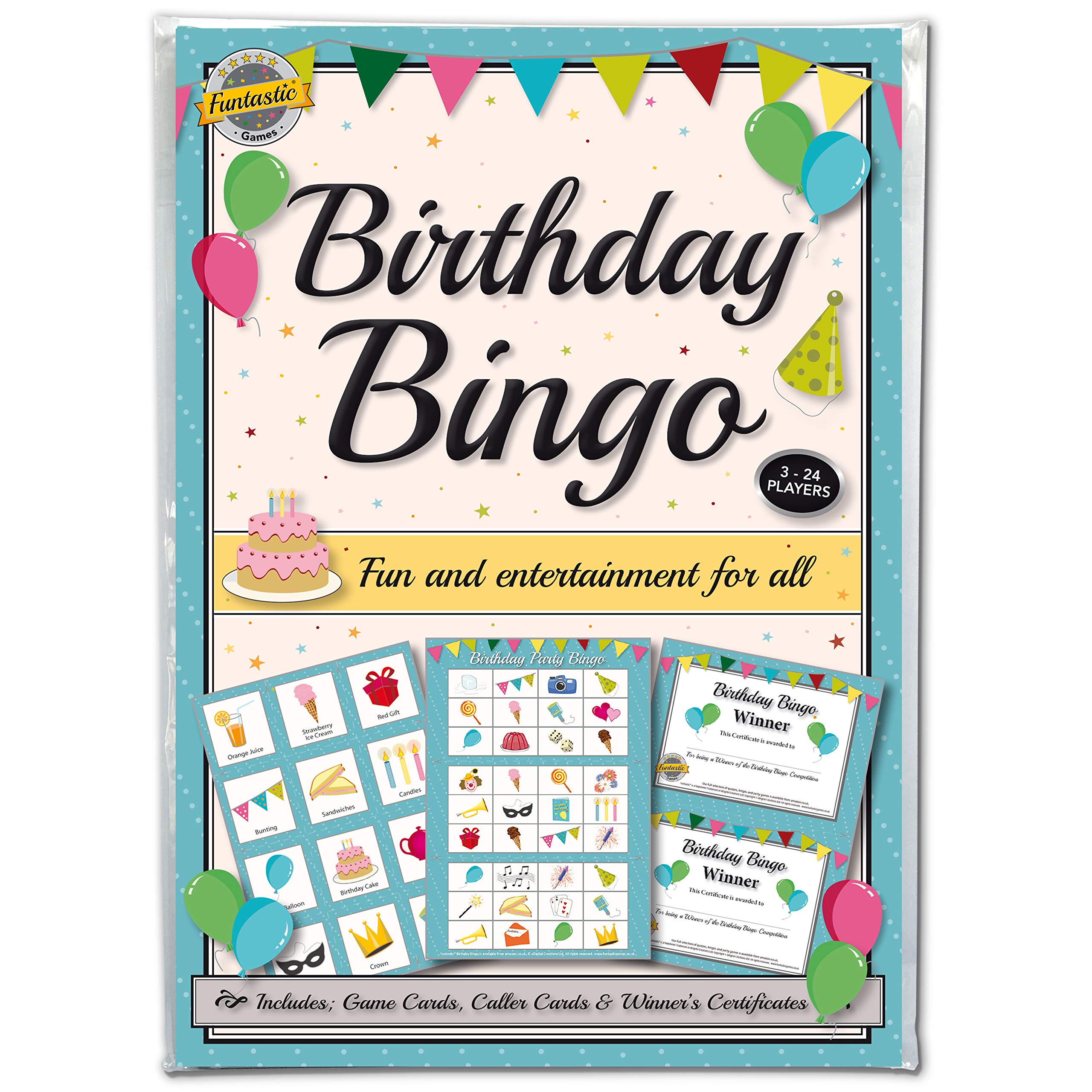 Funtastic Birthday Party Bingo Game - Groups of all ages will enjoy socialising with our lotto quiz set. A fun party accessory idea for everyone.