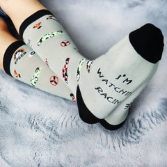 Belloxis Formula 1 Gifts for Men Formula 1 Socks Funny Funky Socks Calf Socks Cotton Socks If You Can Read This Socks