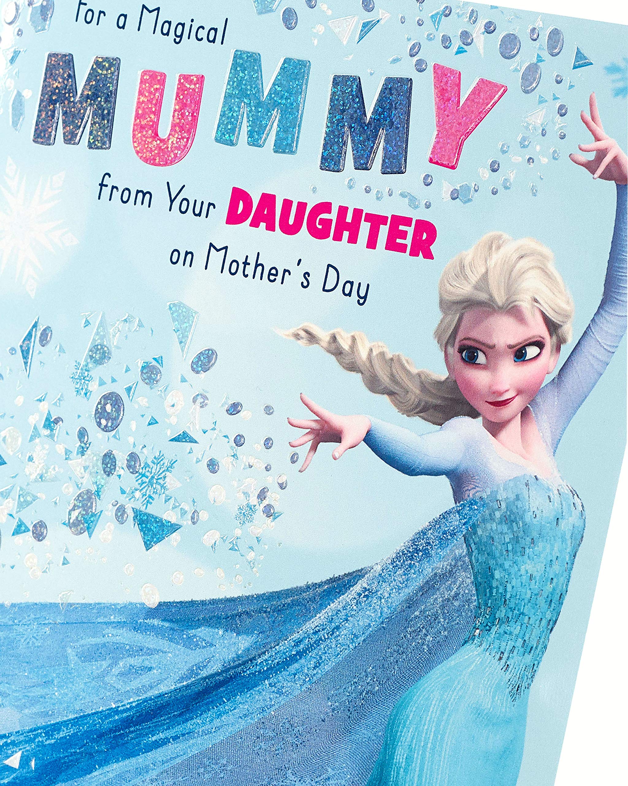 UK Greetings Disney Mother's Day Card With Envelope - Frozen Design,Blue