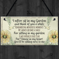 RED OCEAN Garden Plaque Summer House Sign Garden Shed Friendship Mum Nan Memorial Gift