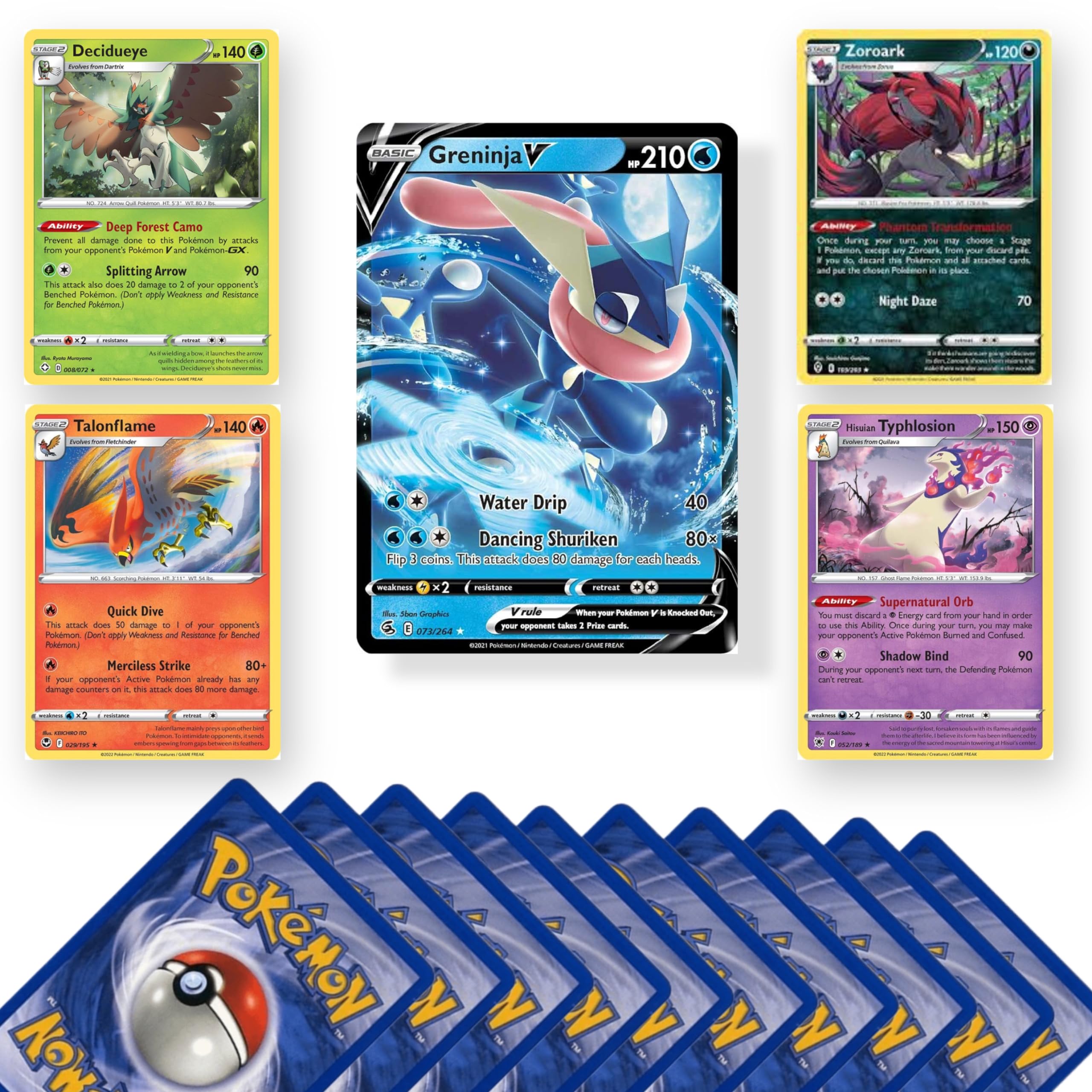 Pokemon Cards Mystery Pack Bundle - Includes 20 Pokemon Cards, 4 Holo Rare Cards, and 1 Special, VMAX, Ex. Perfect for Pokemon Card Binder and Pokémon TCG Pack Gift and That Chunky Yellow Mouse ™ Pouch