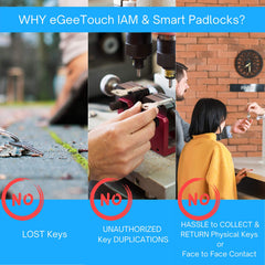 eGeeTouch Intelligent Access Management Software to ACCESS & MANAGE Padlocks & Users, GRANT & REVOKE Access REMOTELY and TRACK Access History   1 Year Subscription (STARTER Plan)   14 Days FREE Trial