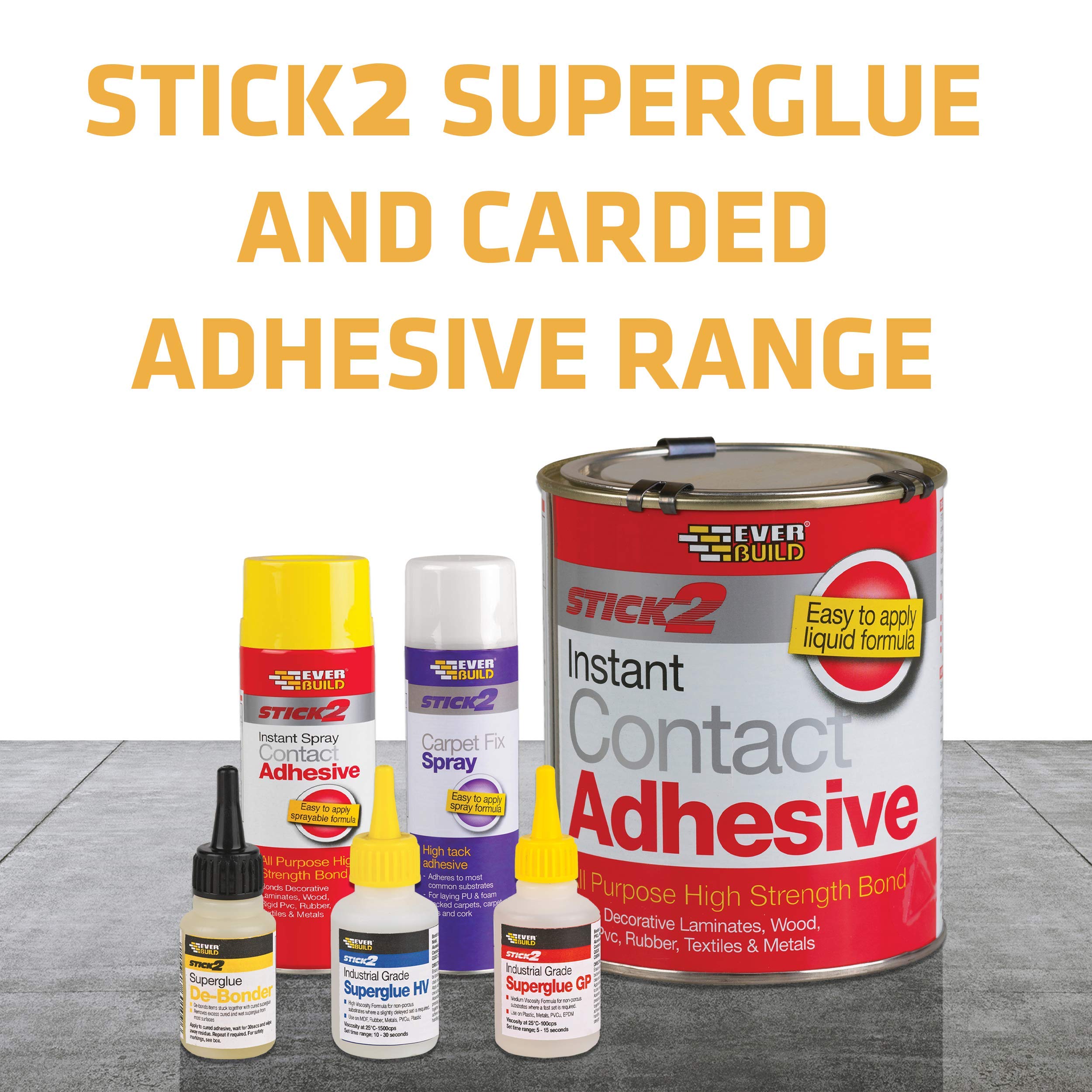 Everbuild Stick2 General Purpose Superglue – Industrial Grade – High Strength – Rapid Setting – Clear – 50g