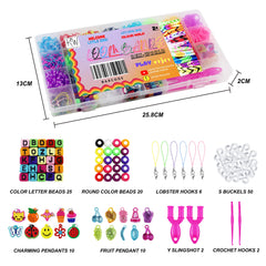 REX-WORLD 2500and Loom Bands 23 Colors Refill - Friendship Bracelet Making Kit - Gift- DIY Toys - X-mas- Rubber- Color Beads- for Kids Boys Girls Age 3 4 5 6 7