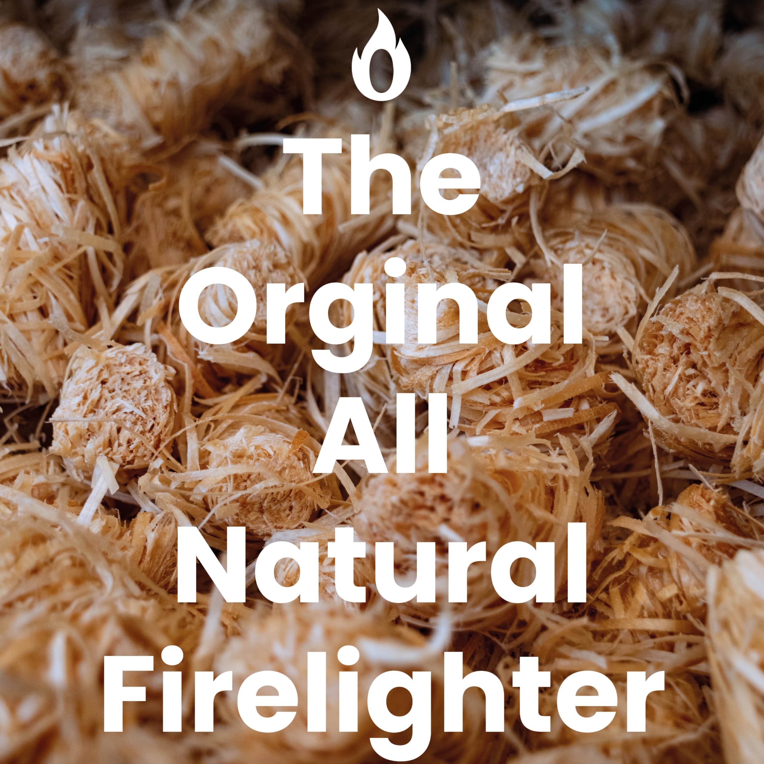 Ecoblaze 50 Natural Firelighters - Fire Lighters for Wood & Log Burners - Wood Wool Fire Starters for BBQ & Pizza Oven Firestarters - Safe, Clean & Odourless Wax Coated Instant Firestarters