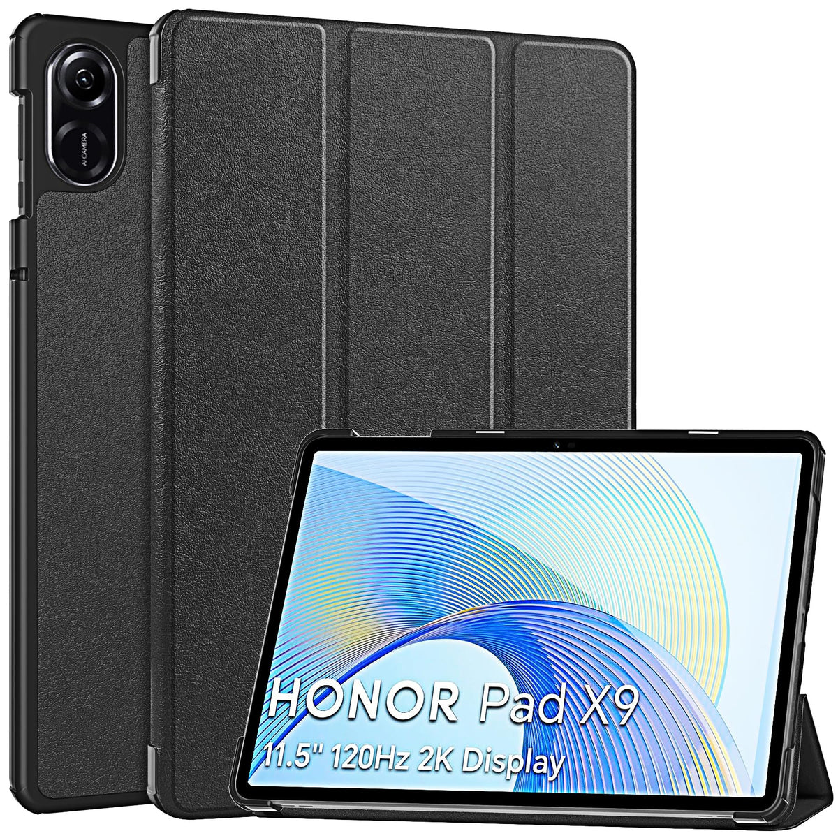 YRH for Honor Pad X9 Case 11.5 inch 2023, Slim Light Hard Shell Protective for Honor X9 Tablet Case, Black