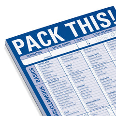 Knock Knock Pack This! Pad Packing List Notepad, 6 x 9-inches