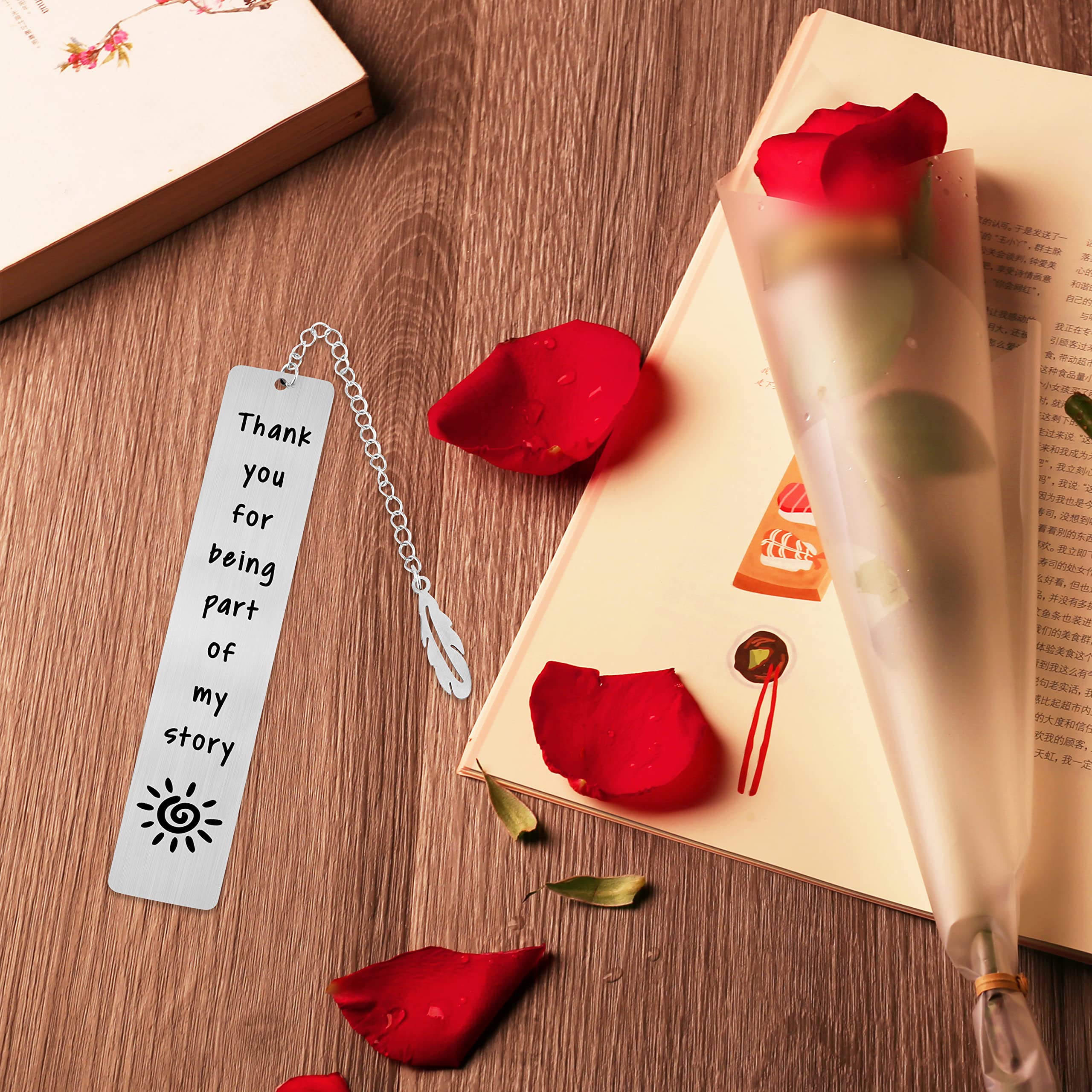 Shoppawhile Thank You Gifts for Women Teacher, Metal Bookmark Christmas Birthday Thank You Gifts for Colleagues Friends Retirement