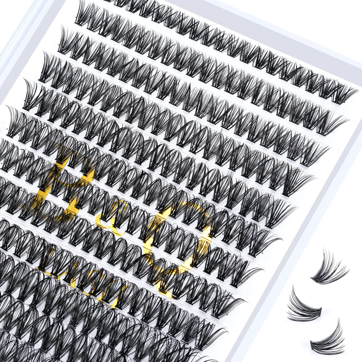 B&Q LASH Clusters Lash Individual Lashes 280 Clusters False Eyelash 20D 30D 40D Lash Clusters Extensions Individual Lashes Cluster DIY Eyelash Extensions at Home (40D-0.07D-16)