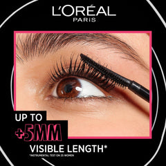 L'Oréal Paris Telescopic Mascara, Long-Lasting 36H Lift, Visible Lash Length Up to and5mm*, No Clumping & No Smudging & No Flaking, Telescopic Lift, Black