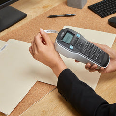 Dymo LabelManager 160 Label Maker   Handheld Label Printer with QWERTY Keyboard   Includes Black & White D1 Label Tape (12mm)   For Home & Office