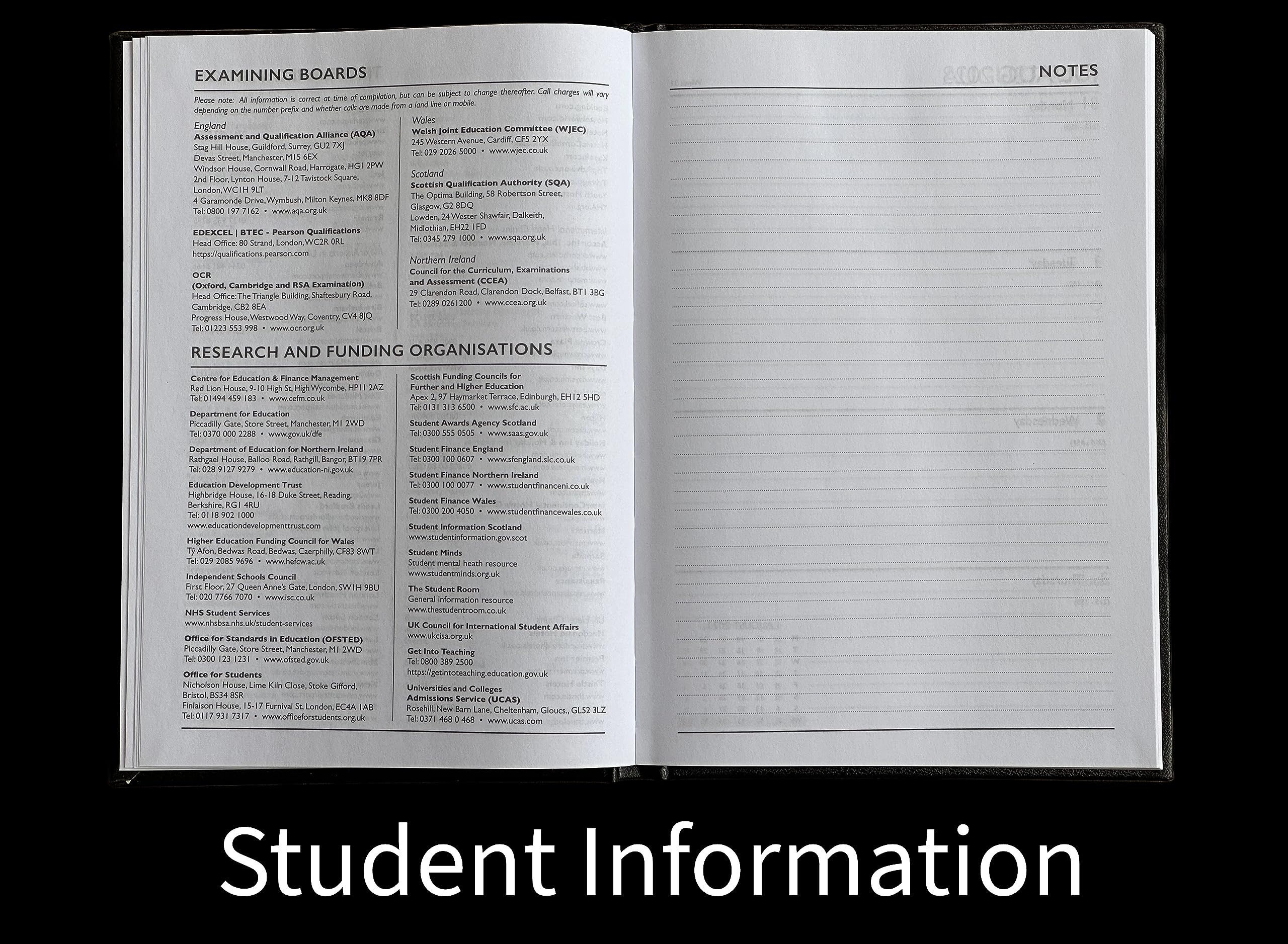 A4 Academic Diary 2024/2025 Week to View Hardback Case Bound - BLUE