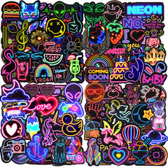 Stickers 200 Pcs Cool Graffiti Neon Sticker Pack, Stickers for Children Adults Teens, Waterproof Vinyl Stickers, Stickers for Laptop Phone MacBook Scooter Scrapbook Journal Planner Skate Guitar etc