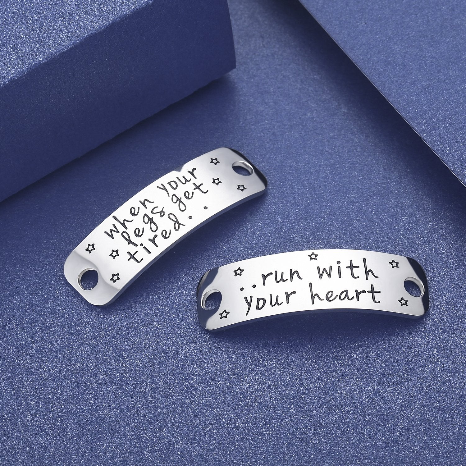 CJ&M When Your Legs Get Tired.. Run with Your Heart Lace Tag,Trainer Tags,Gift For Runner,Fitness Gym Gift,Get Fit Running,Runners Gift,Shoelace Charm,Inspirational Gift For Girls